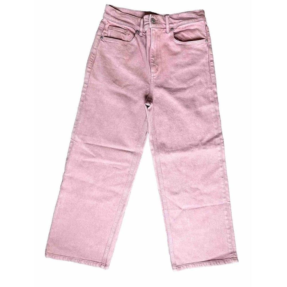 Ann Taylor LOFT Pink Wide Leg Jeans Denim Pants Womens Size 26 / 2